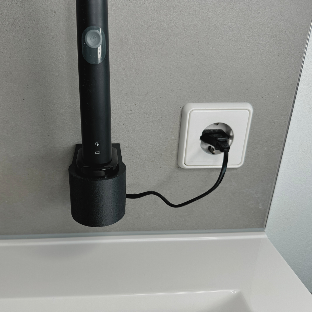 Zahnbürstenhalterung für Philips Sonicare, Airfloss, Flexcare, HX - ohne Kabelsalat - für die Steckdose oder als Wandhalterung