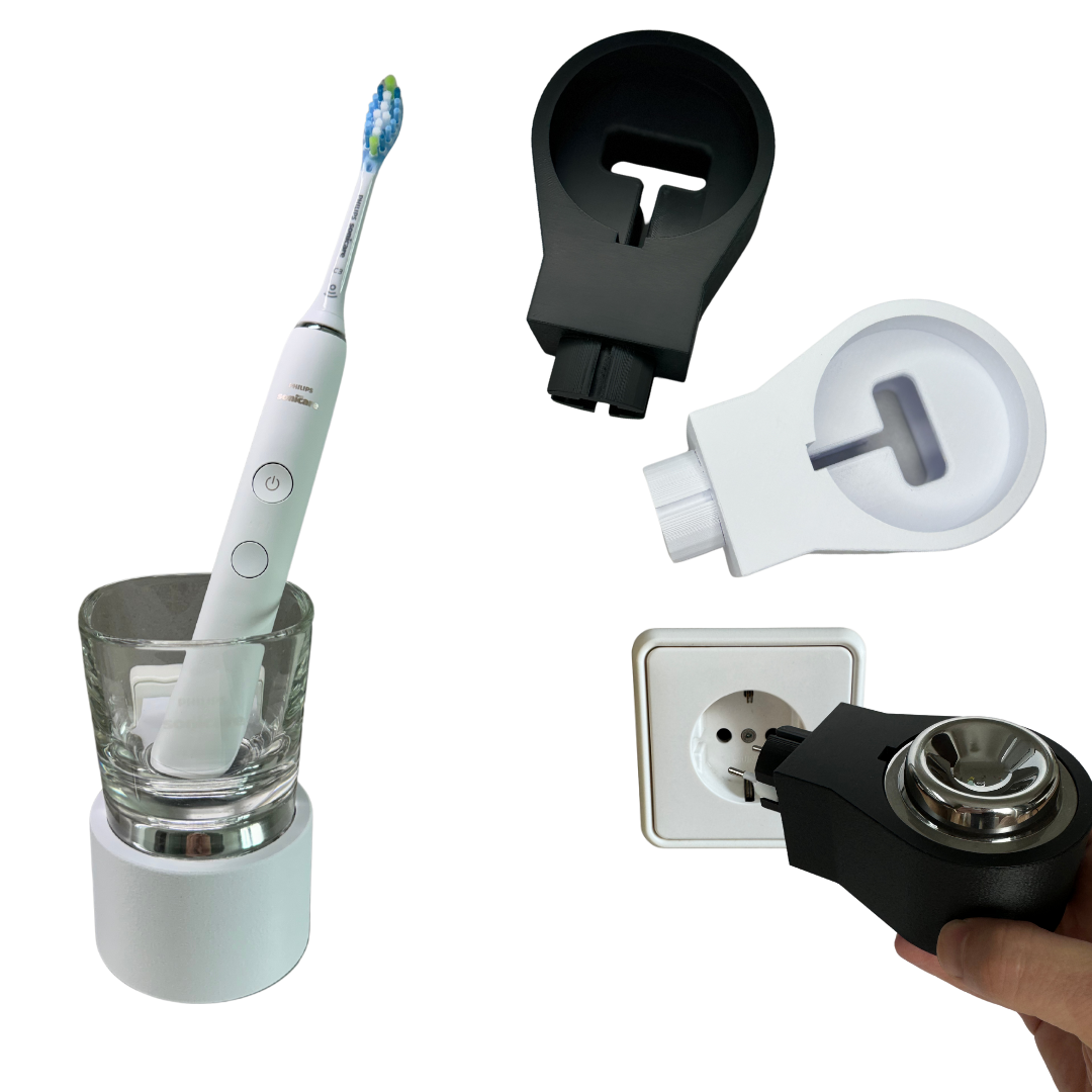 philips sonicare bürstenkopf aufbewahrung GuNaMa Steckdosen Zahnbürstenhalterung für Philips Sonicare DiamondCle – 3dPrintPassion
