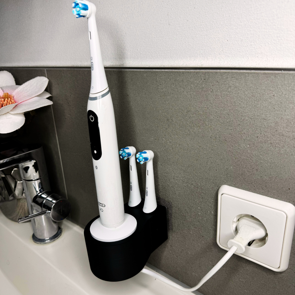 Zahnbürstenhalterung für Oral-B iO 7, 8, 9 - ohne Kabelsalat