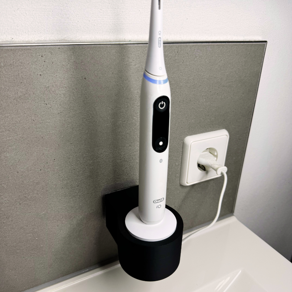 Zahnbürstenhalterung für Oral-B iO 7, 8, 9 - ohne Kabelsalat