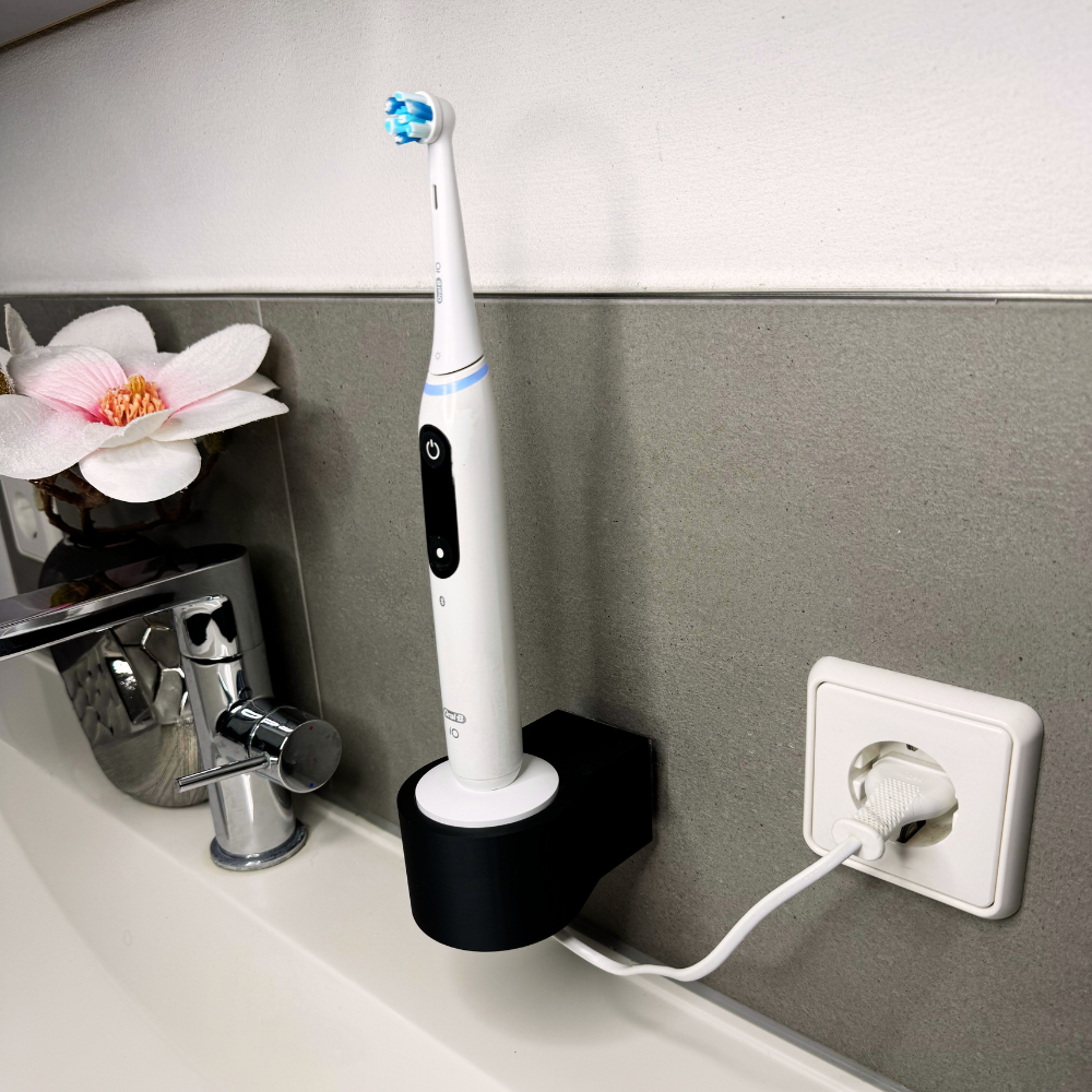 Zahnbürstenhalterung für Oral-B iO 7, 8, 9 - ohne Kabelsalat