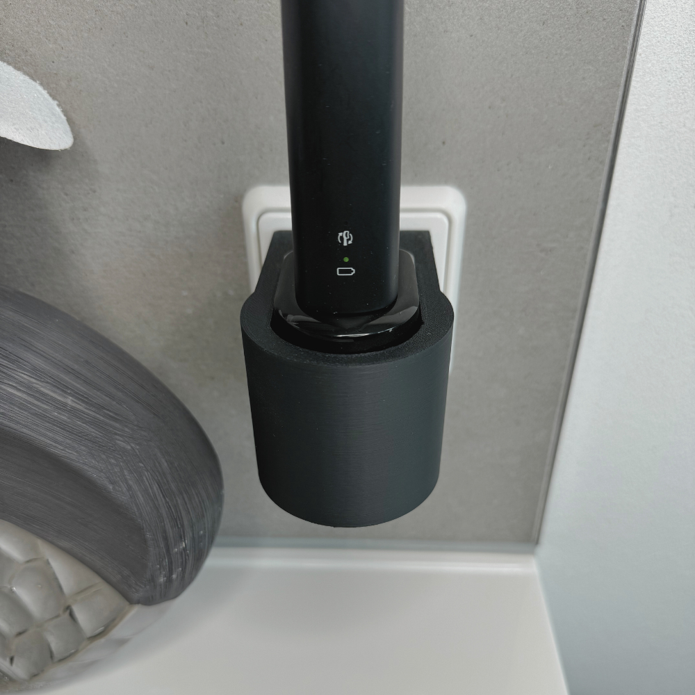 Zahnbürstenhalterung für Philips Sonicare, Airfloss, Flexcare, HX - ohne Kabelsalat - für die Steckdose oder als Wandhalterung