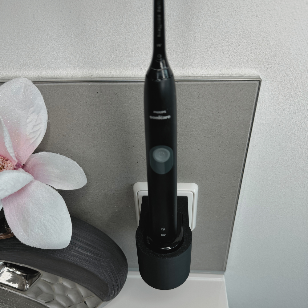 Zahnbürstenhalterung für Philips Sonicare, Airfloss, Flexcare, HX - ohne Kabelsalat - für die Steckdose oder als Wandhalterung