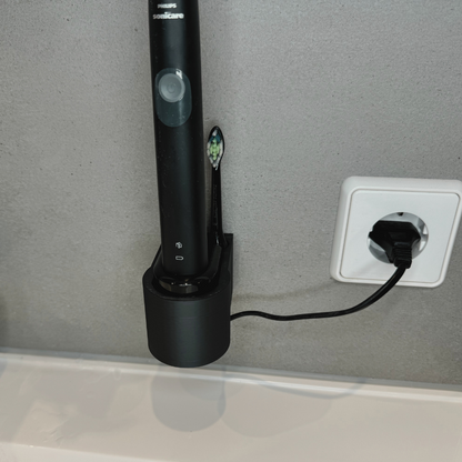 Zahnbürstenhalterung für Philips Sonicare, Airfloss, Flexcare, HX - ohne Kabelsalat - für die Steckdose oder als Wandhalterung