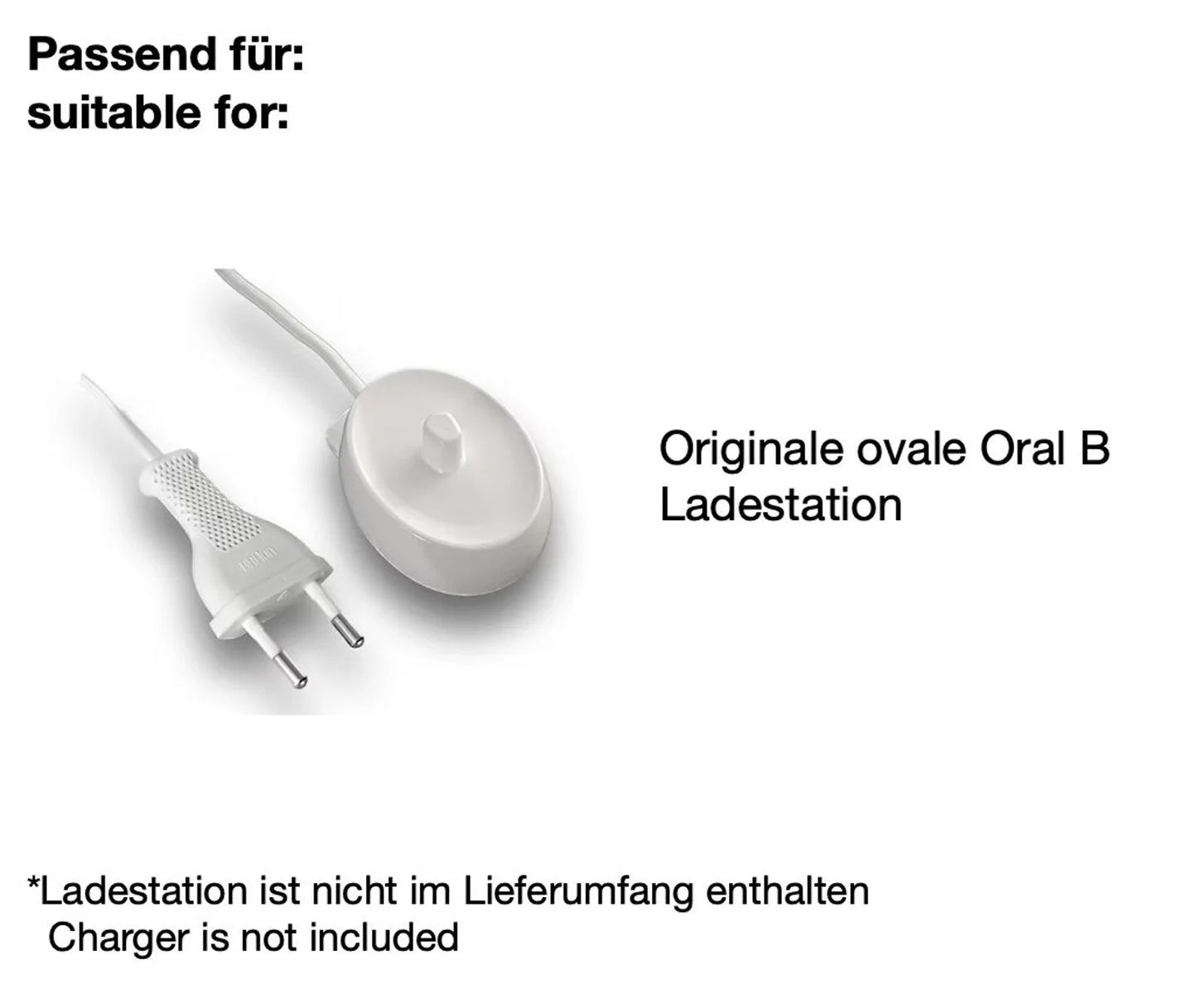 Zahnbürstenhalterung für Oral-B Genius, Professional Care iO 3,4,5,6... - ohne Kabelsalat - für die Steckdose oder als Wandhalterung